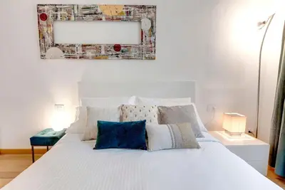 Letto o letti in una camera di Santa Croce Loft di design