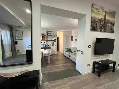 TV o dispositivi per l'intrattenimento presso San Gaggio Apartment with Patio