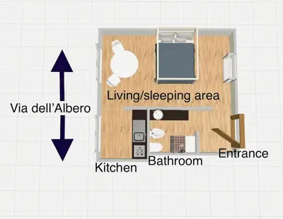 Planimetria di Keys of Italy - Albero 15 - Big and Small apt by Train station 2nd floor