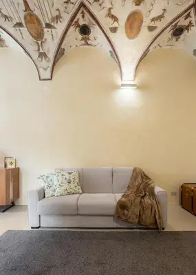 Area soggiorno di Keys of Italy - Benci 20 Fresco - Frescoes one bedroom Santa Croce