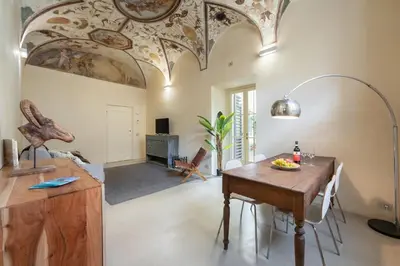 Area soggiorno di Keys of Italy - Benci 20 Fresco - Frescoes one bedroom Santa Croce