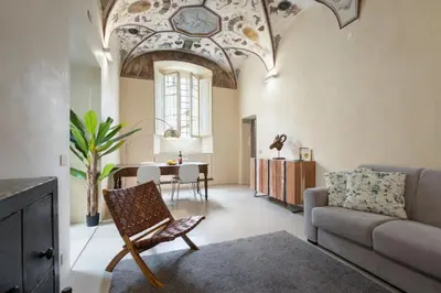 Area soggiorno di Keys of Italy - Benci 20 Fresco - Frescoes one bedroom Santa Croce