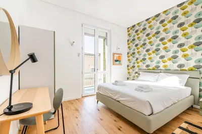 Letto o letti in una camera di GuestHost - Florence Charme Superior Apartment with Balcony