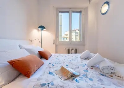 Letto o letti in una camera di Keys of Italy - PorteNuove 18 - PN1 - Train station, one bedroom flat 2 to 4 guests