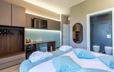 Letto o letti in una camera di 3 Bedroom Cozy Apartment In Scandicci