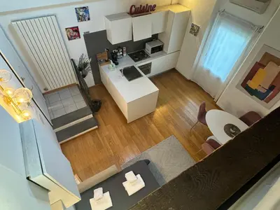 Area soggiorno di Romantic Apartment in Florence