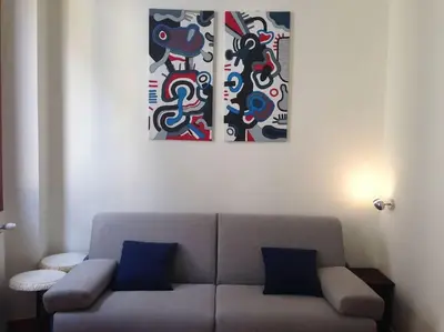 Area soggiorno di Keys of Italy - Faenza 5 - 3 bedrooms apartment in Florence's center