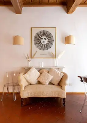 Area soggiorno di Keys of Italy - Ghib 80 Big e Room - 2 apt in via Ghibellina