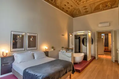 Letto o letti in una camera di MDR Crystal apartment