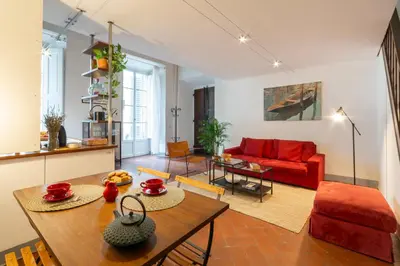 Area soggiorno di Tintori 1st floor loft in the heart of the city