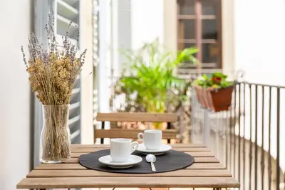 Balcone o terrazza di Tintori 1st floor loft in the heart of the city