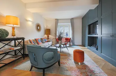 Area soggiorno di Apartments Florence- Bufalini Exclusive