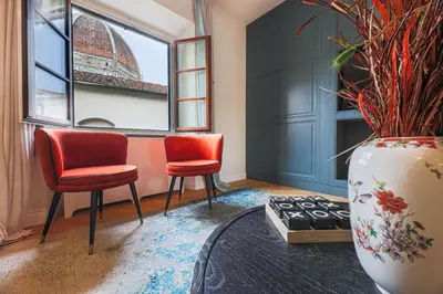 Area soggiorno di Apartments Florence- Bufalini Exclusive