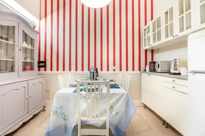 Cucina o angolo cottura di Historic Apartment Borgo Ognissanti, 8 Florence