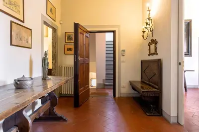 Area soggiorno di Santa Croce Dante's View Apartment with Terrace by Halldis