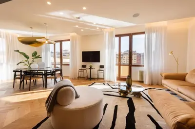 TV o dispositivi per l'intrattenimento presso Oro1 Florence Luxury Apartment by Mmega