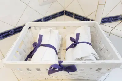 Letto o letti in una camera di Appartamento La Violetta