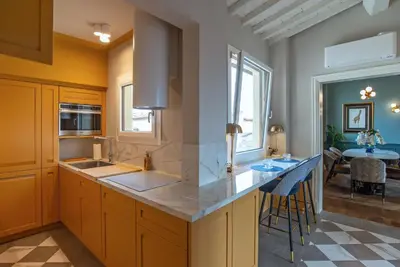 Cucina o angolo cottura di Acciaiuoli Penthouse Florence Terrace View