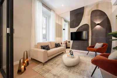 TV o dispositivi per l'intrattenimento presso Apartments Florence -The Tangerine Arcade with view