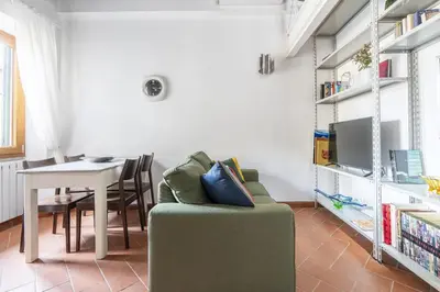 Area soggiorno di Botticelli Apartment - Florence Dolce Vita