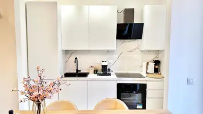 Cucina o angolo cottura di Appartamento d’arte, L’OASI