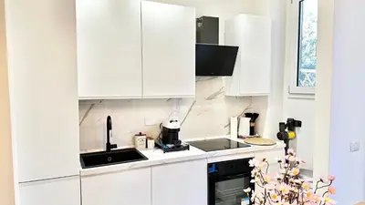 Cucina o angolo cottura di Appartamento d’arte, L’OASI