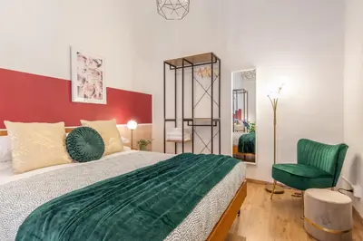 Letto o letti in una camera di Wine Apartments Florence Prosecco