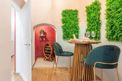 Area soggiorno di Wine Apartments Florence Prosecco