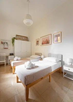 Letto o letti in una camera di Keys of Italy - Monaco 9 - 2 bedrooms flat nearby the Train Station