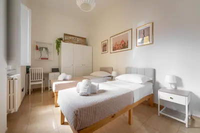 Letto o letti in una camera di Keys of Italy - Monaco 9 - 2 bedrooms flat nearby the Train Station