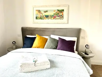 Letto o letti in una camera di Nel segno della Luna