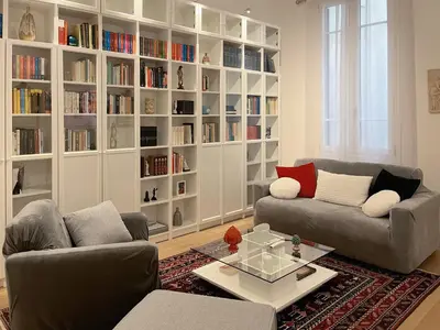 Area soggiorno di Luxury Art Apartment in Florence