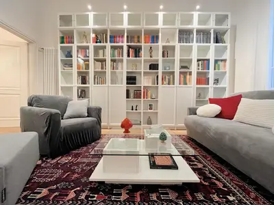 Area soggiorno di Luxury Art Apartment in Florence