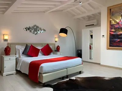Letto o letti in una camera di Florence Art Apartments