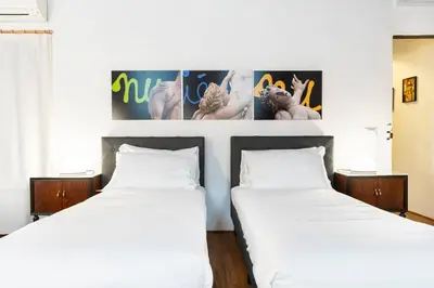 Letto o letti in una camera di Pepi 64