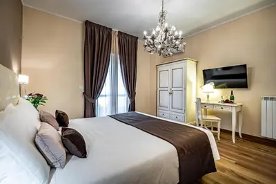 Letto o letti in una camera di La Corte di Ripoli