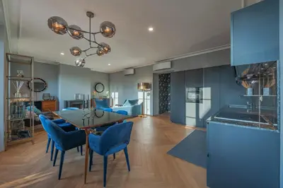 Area soggiorno di Apartments Florence-Repubblica Exclusive