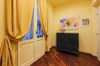 TV o dispositivi per l'intrattenimento presso Apartments Florence- Dante's View-Piazza Santa Croce in the heart of Florence