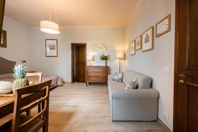 Area soggiorno di Apartments Florence- Ariento Ercole in the heart of Florence