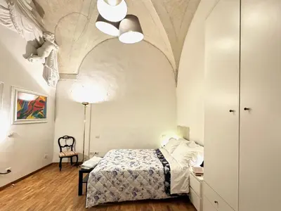 Letto o letti in una camera di Casa Stefano