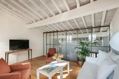 TV o dispositivi per l'intrattenimento presso Accademia Charming Apartment