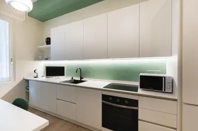 Cucina o angolo cottura di Cozy olive green flat
