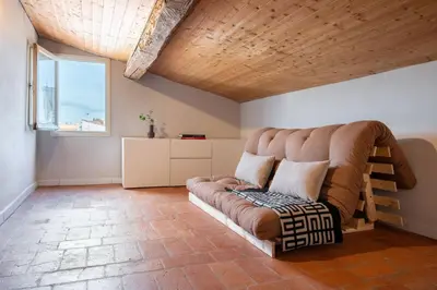 Area soggiorno di Apartments Florence - Casa Pinocchio with view
