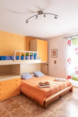 Letto o letti in una camera di Casa di Simone