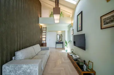 TV o dispositivi per l'intrattenimento presso Penthouse with Terrace over Florence