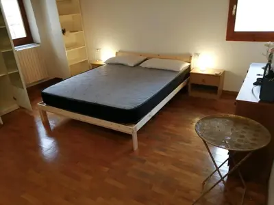 Letto o letti in una camera di Casa romantica vicino al centro di Firenze