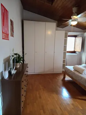 Letto o letti in una camera di Casa romantica vicino al centro di Firenze