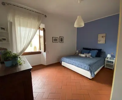 Letto o letti in una camera di Antica dimora a San Salvi