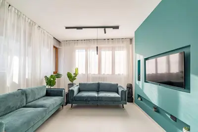 Area soggiorno di The bright apartment