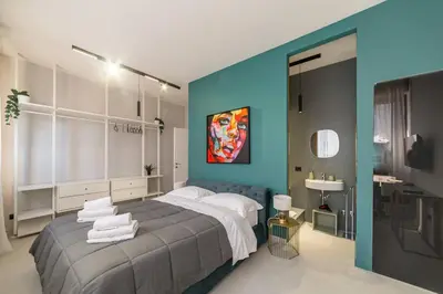 Letto o letti in una camera di The bright apartment